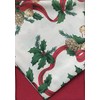 Benson Mills Christmas Holiday Polyester Tablecloth 70" Round with Topper