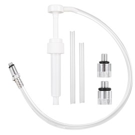 Lower Unit Gear Oil Pump for Standard Quart Bottles, Transfer Gear Oil Manual Pump with 3/8in 8mm 10mm Metal Adapters Set 8cc,Per Pump StrokeFit All Mercury and Mariner Outboards