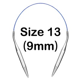 Size 13 Circular Knitting Needles 16 Inch Set Round Metal Kit