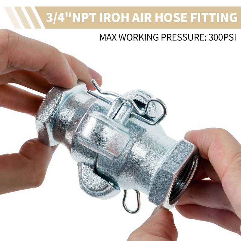ChillWaves Iron Air Hose Fitting, 3/4" NPT Female 2 Lug