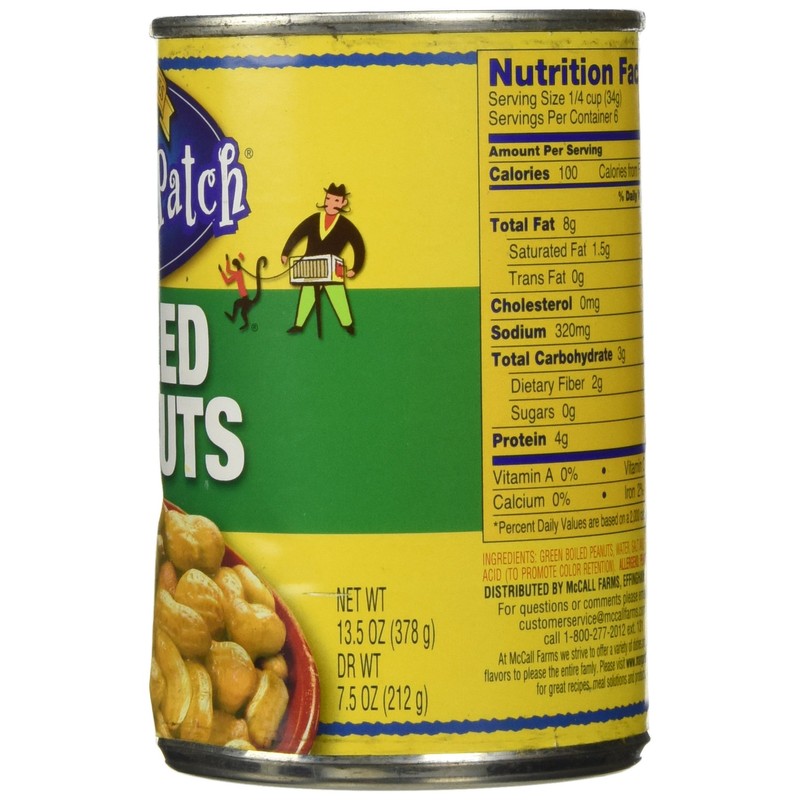 Margaret Holmes, Green Boiled Peanuts, 13.5oz Cans (Pack of 12)