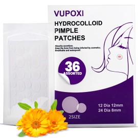 Pimple Patches for Face - Set of 36 Hydrocolloid Pimple Patch with Tea Tree Oil and Calendula Oil to Cover Zits & Blemishes, Fast-Acting Invisible Acne Dots