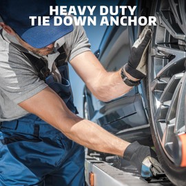 AUTOBOTS 1/2" D Rings for Trailers Heavy Duty Trailer Tie Down Anchor, Max 12,000 Lbs,Includes Mounting Hardware, Forged Steel Bolt-on D Ring 2 Pack Black