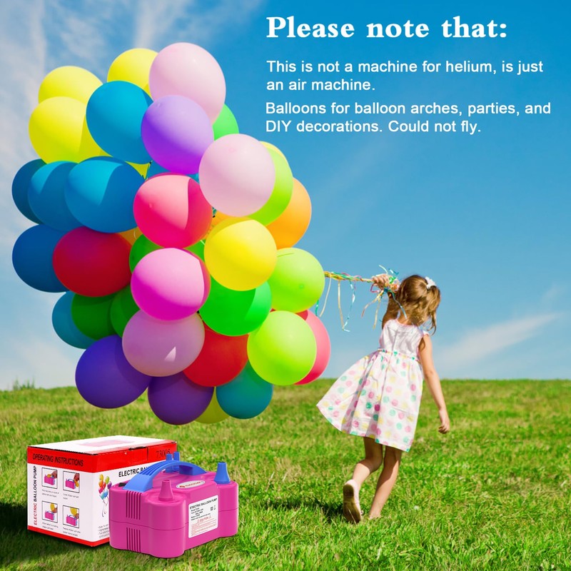 IDAODAN Electric Balloon Pump, Portable Electric Balloon Blower Machine Balloon