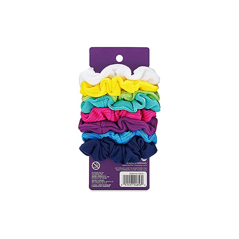 Goody Ouchless Scrunchie para mujer, Multicolor, 8 unidades