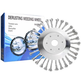 Universal Steel Wire Trimmer Head for Gas Weed Eater Universal Ssteel Wire Trimmer Head Steel Wire Grass Trimmer Head 6 Inch Wire Trimming Head for Weedeater (Silver - More Blades)