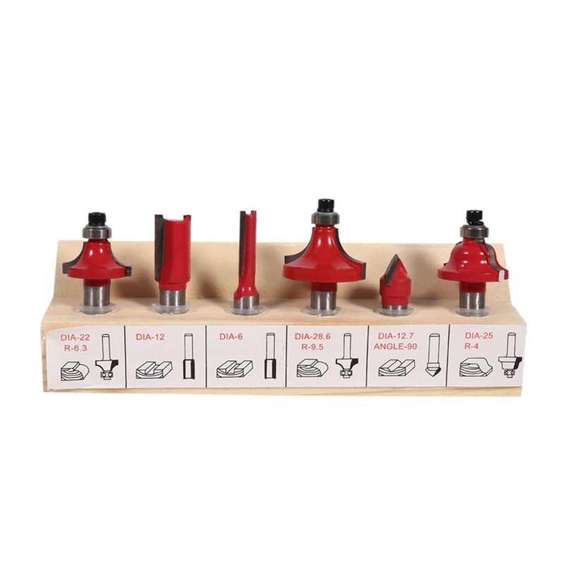 12pcs 8mm Shank Cemented Carbide Router Bit Woodworking Cutter Bit