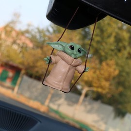 Car Swinging Ornament Anime Car Rearview Mirror Accessories Funny Anime Car Mirror Hanging Accessories for Car Pendant Ornaments Car Interior Decor Gifts