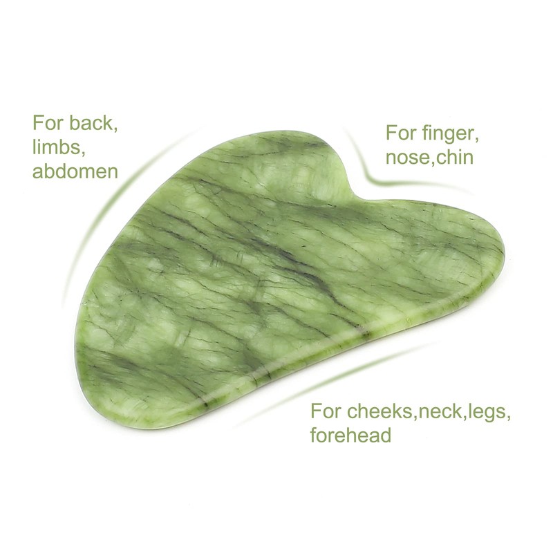 Gua Sha Stone & Jade Roller Gift Set, Anti-aging Natural