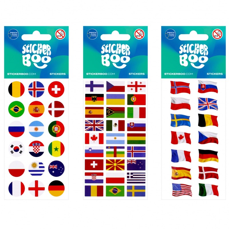 Children's Flag Sticker Set