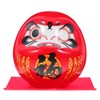 ULTECHNOVO Japanese Traditional Figurine Ceramic Luck Wobble Statue Zen Decor