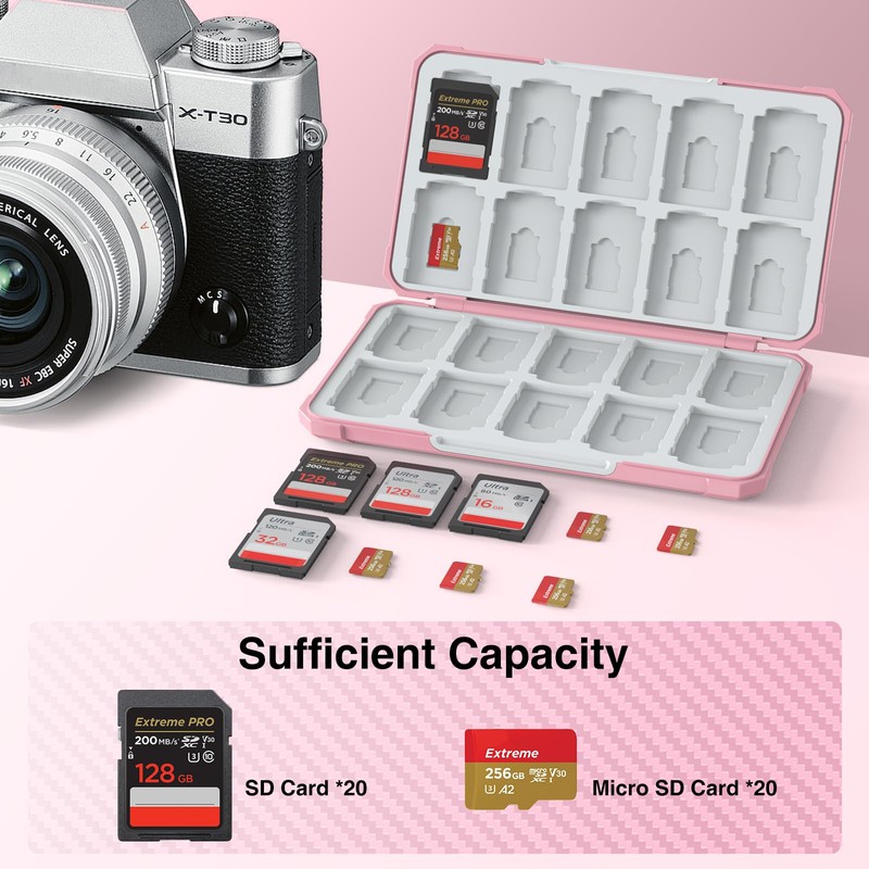 HEIYING Memory Card Case for SD/TF Cards,Portable SD Card Holder