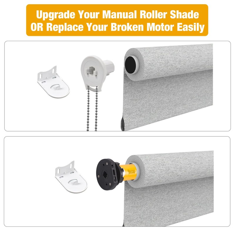 AM25 Zigbee Smart Blinds Motor Only-for 1.5" Roller Tube-Rechargeable DIY