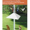 Khordin Metal Squirrel Baffle for 4x4 Post, Outside Wooden Pole