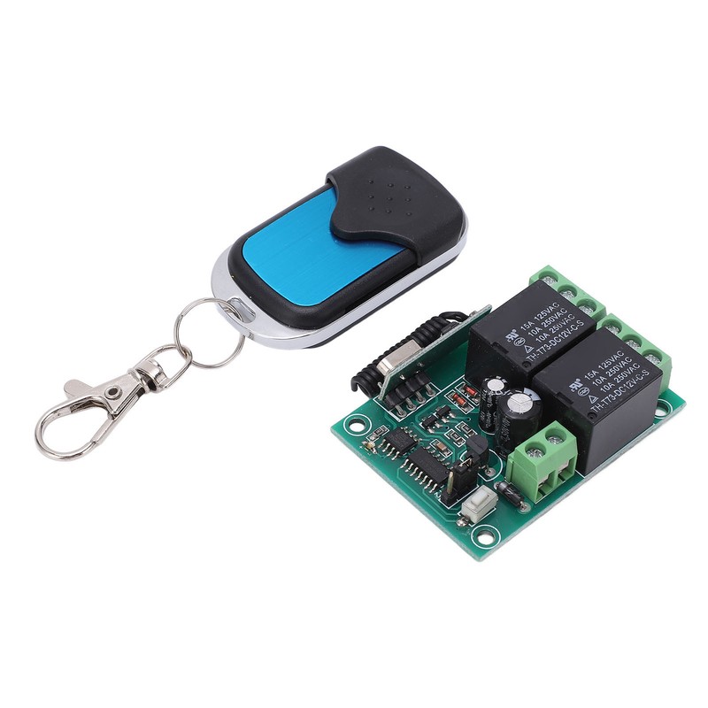 Wireless Relay Remote Control Kit DC12V 75ft Range Universal Transmitter