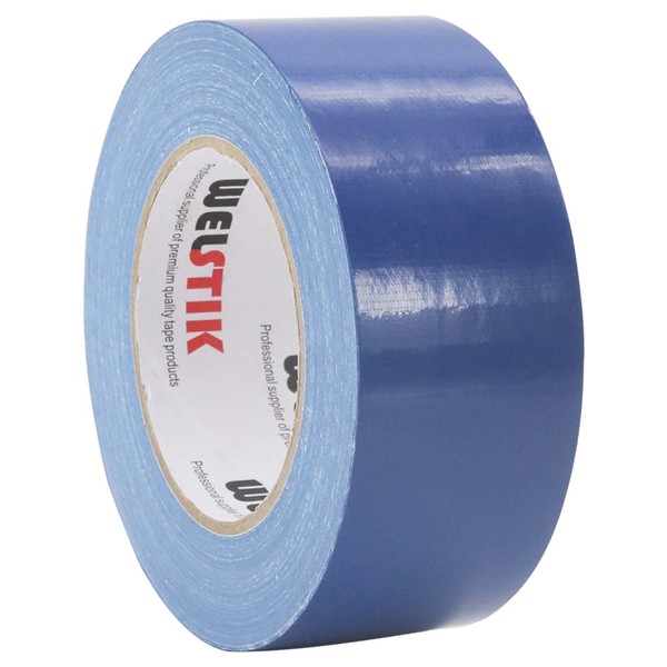 WELSTIK Blue Duct Tape Waterproof,Colored Gaffer Tape for Repairs, DIY, Crafts, Indoor Outdoor Use,50mm X 41M, 7.5 Mil Thick,Blue