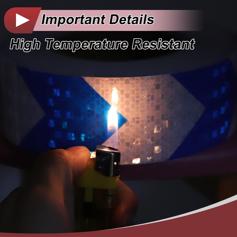 HEROFFIX 1 Pcs Safety Warning Reflective Tape Increased Visibility Reflective