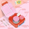 Kids Bento Lunch Box with 9oz Soup Thermo Leakproof Lunch