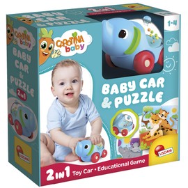Lisciani - Car Elephant and Puzzles for Baby - Educational Game - Sensory Development - Small Car with Balls - Making Balls Circular Movements - 1 to 4 Years - Carotina Baby