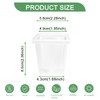 Gyfofix 2 Inch Square Plant Nursery Pots (Black+Clear),50Pcs Seedling Planter