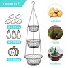 Home Bay Hanging Fruit Basket Kitchen 3 Tier Wire Stand