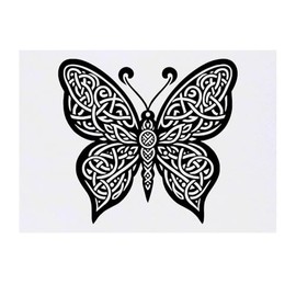 'Celtic Butterfly' Temporary Tattoo - Water Resistant, Skin-Safe, Non-Toxic Transfer (TO00085169)