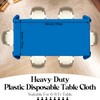 Blue Table Cloth Plastic Premium 6 Pack Thick Blue Disposable