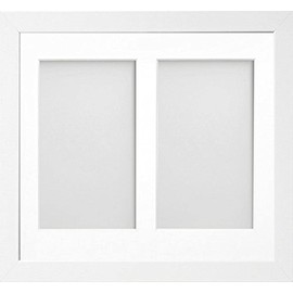 Allington Range 10x8-inch White Picture Photo Frame with White 2-Aperture Mount for Image Size 6x4-inch
