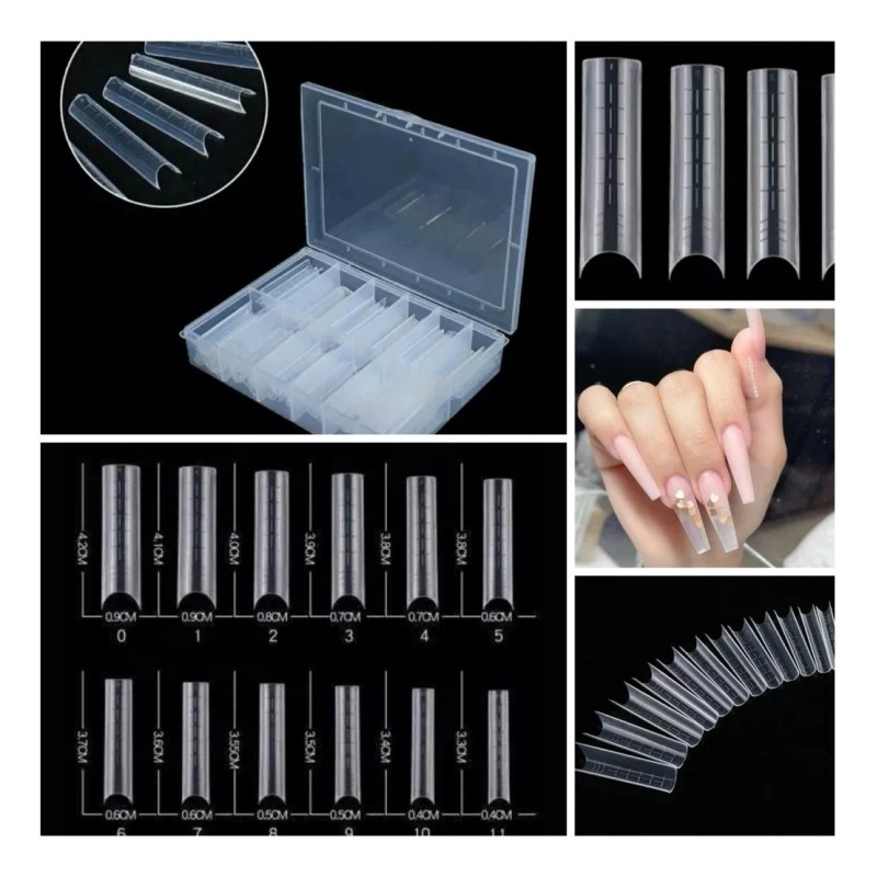 Zeiry nails Tips Dual System Curva C Xxl Polygel Acrígel