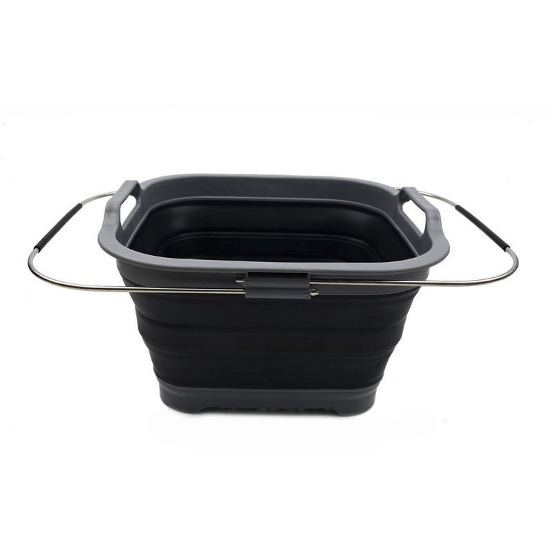 SAMMART 12L(3.17 gallon) Expandable & Collapsible Dish Drainer-Foldable Drying Rack-Portable