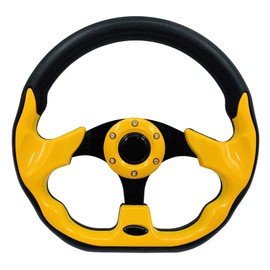 Spaorcco 12.5 inch Golf Cart Steering Wheel Universal Ergonomic Design for EZGO RXV & TXT, Club Car DS and Precedent Tempo, Yamaha, Most Golf Cart