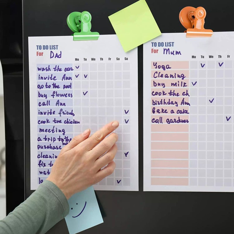 VNDUEEY 6 Pack Colorful Magnetic Clips for Whiteboard Refrigerator Magnets