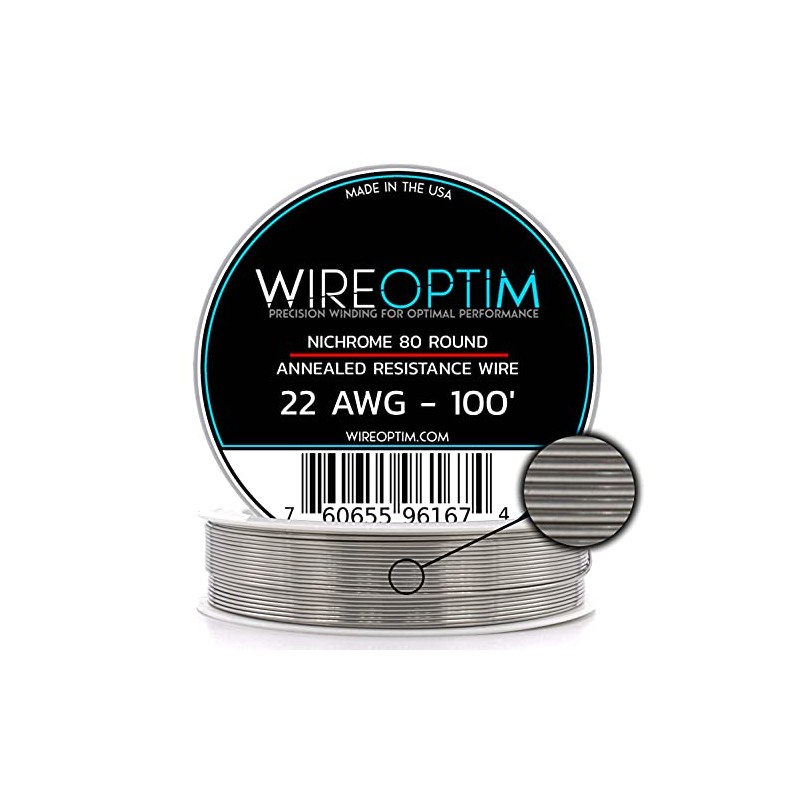 WIREOPTIM - 22 AWG - Nichrome 80 Resistance Wire -