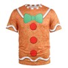 GRAJTCIN Gingerbread Man Shirts for Men Novelty 3D Print Santa's