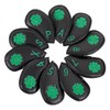 Leather Golf Club Iron Head Covers | 10 Piece Set