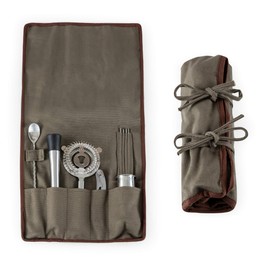 LEGACY - a Picnic Time Brand 10-Piece roll Bar tool set, one size, Grey/Brown