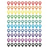 map Location Sticker,100pcs 0.35x0.5inch Colored map Location Sticker