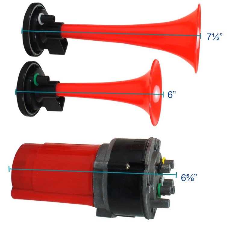 Spec-D Tuning 5PC 125Db Musical Red Trumpets Dukes Of Hazzard