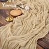 Pack of 2 Cheesecloth Table Runner, Beige, 90 x 300