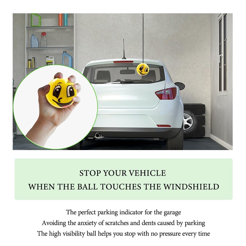 SHMZK Double Garage Parking Aids, Retracting Ball Sensor Parking Ball