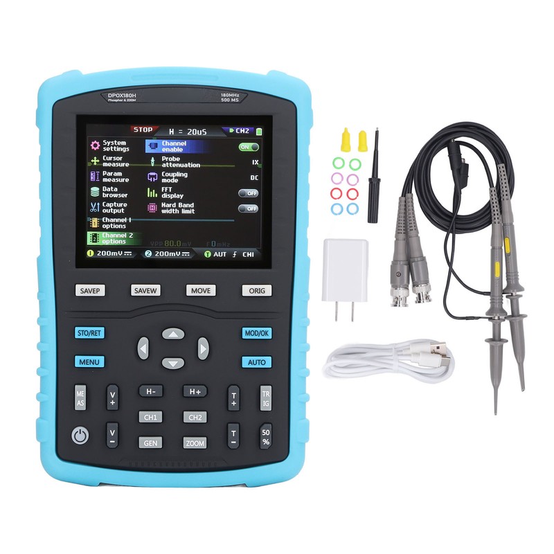 Fluorescent Digital Oscilloscope 2.8in Display 3000mAh Dual Channel Signal Generator