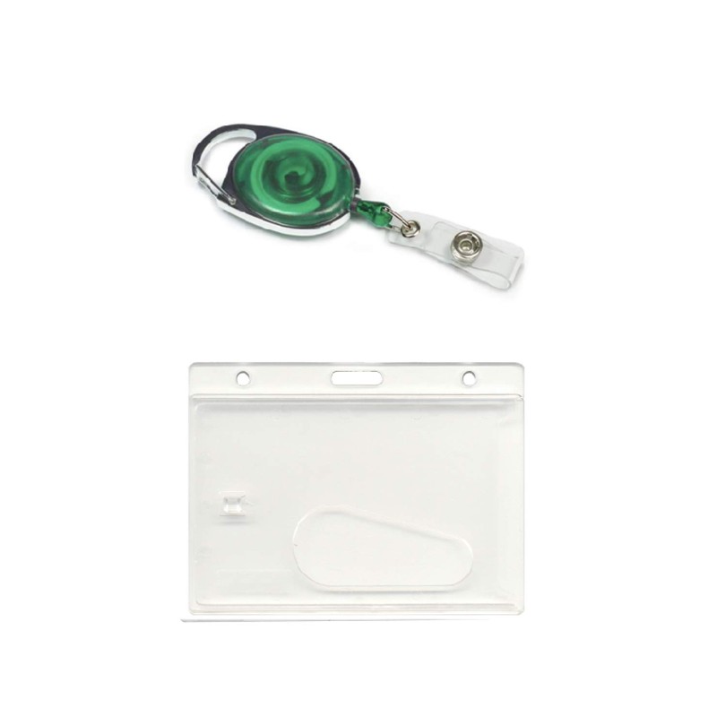 Retractable Keyring extendable ID Holder Work Name Badge Card Premier