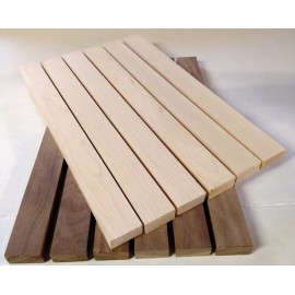 Wood-Hawk 3/4" x 1 1/2" x 16" - 10 BLACK WALNUT 10 Hard Maple Wood Cutting Boards Chess