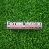 2 Pcs Female Veteran Special Edition Emblems 3D Metal Letters