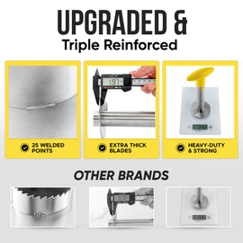 Pineapple Corer (Triple Reinforced Stainless Steel) with Eye Removal Tool - Pineapple Cutter with Reinforced Welding & Thick Blade - Pineapple Slicer and Corer Tool for Easy Core Removal by Zulay