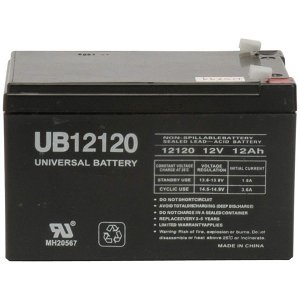 Universal Power Group 12V 12Ah Replacement Battery for Peg Perego IAKB0501 (Battery Only - Reuse Existing Connector)