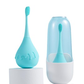 LIZICH Electric Eyelid Brush with Soft Silicone for Sensitive Eyelids,Gently Cleans Eyelid Margins,Removes Dirt,Oil.Blepharitis and Dry Eyes Relief,Lid Scrubbing Device Machine,Eyelid Cleanser (Blue)