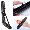 Hocansen 2Pcs Metal Foldable Brackets L Shelf Collapsible Brackets Black