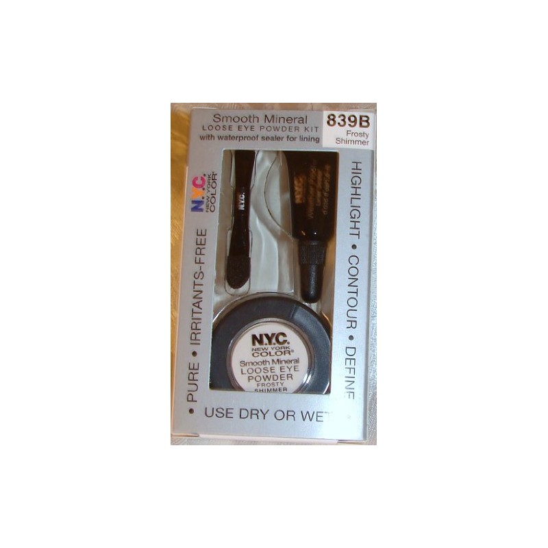N.Y.C. Smooth Mineral Loose Eye Powder Kit Frosty Shimmer 839B