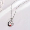 Yienate Crystal Angel Wing Necklace Gothic Angel and Devil Wing